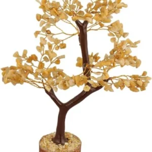 yellow aventurine stone tree: strengthening luck and abundance